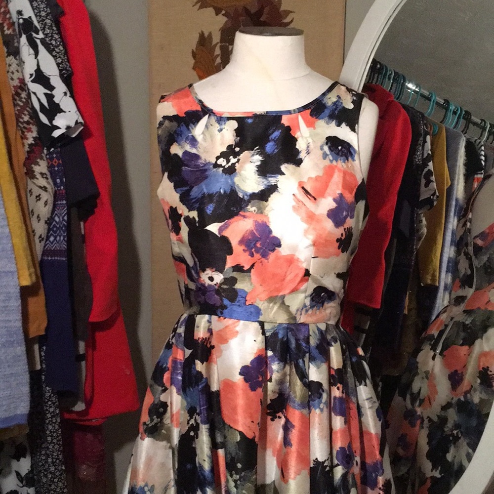 Danny + Nicole Fit and Flare Floral Dress